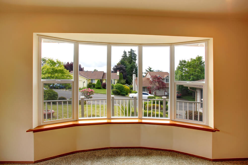 wooden bay window