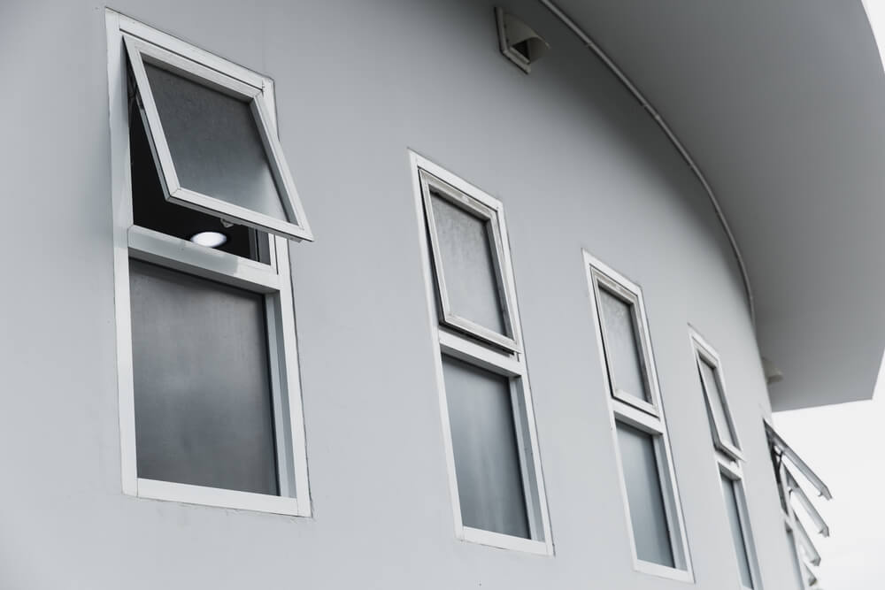 row of awning windows on a building