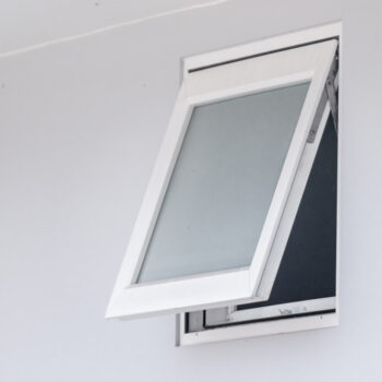 Close up of an awning window